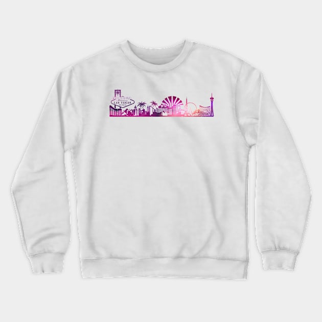 Las Vegas Strip Crewneck Sweatshirt by Elenia Design